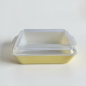 Vintage Pyrex 503 Yellow Refrigerator Dish With Lid; Retro Kitchen Storage